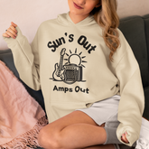 Sun’s Out Amps Out Hoodie - Funny Guitar and Live Music Hoodie