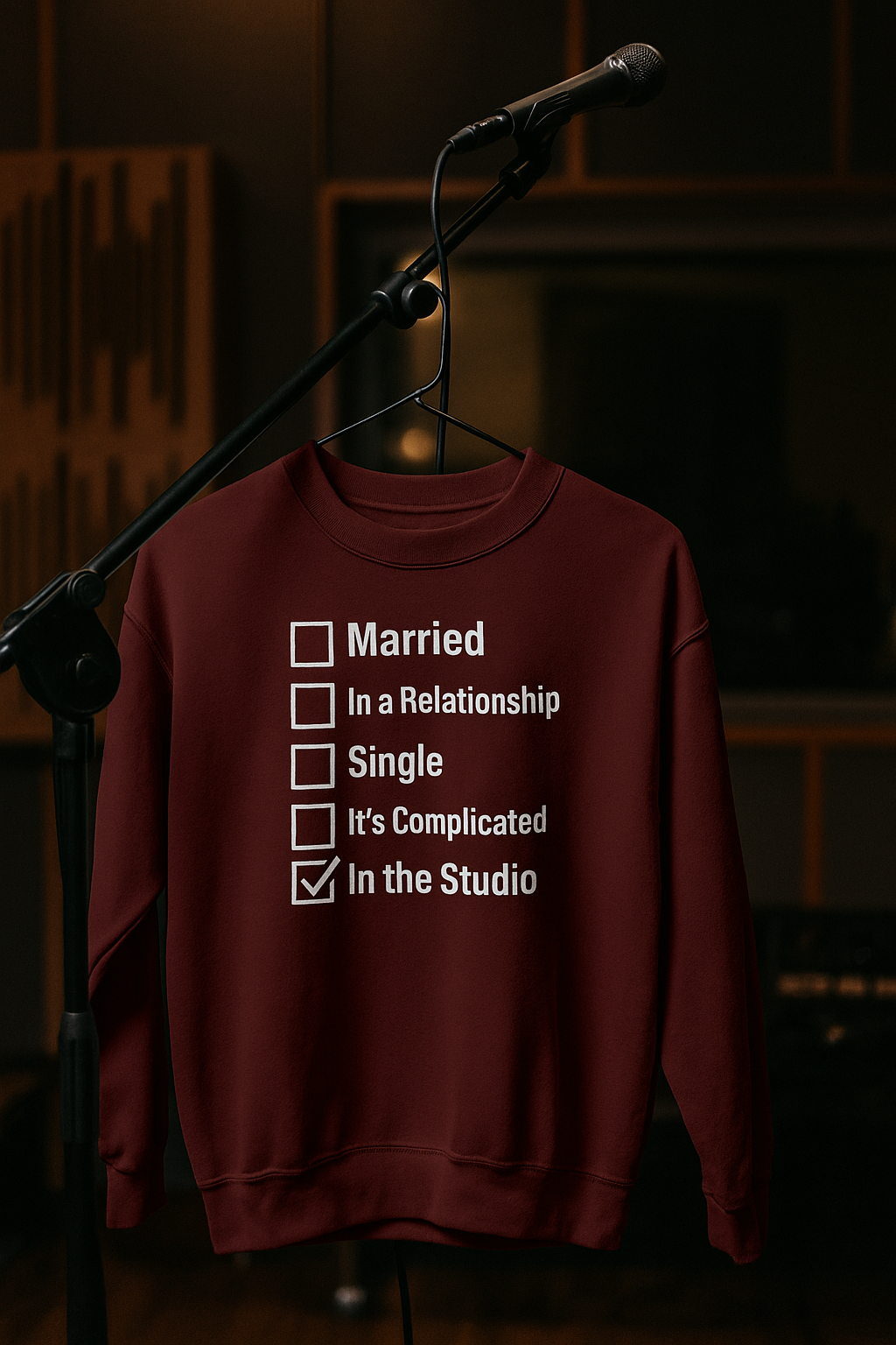 In the Studio Sweatshirt - Funny Music Producer and Musician Sweater