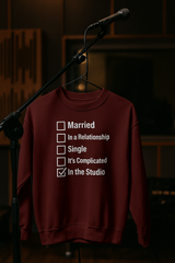 In the Studio Sweatshirt - Funny Music Producer and Musician Sweater