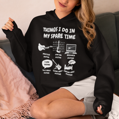 Things I Do in My Spare Time Guitar Hoodie - Funny Guitarist Hoodie