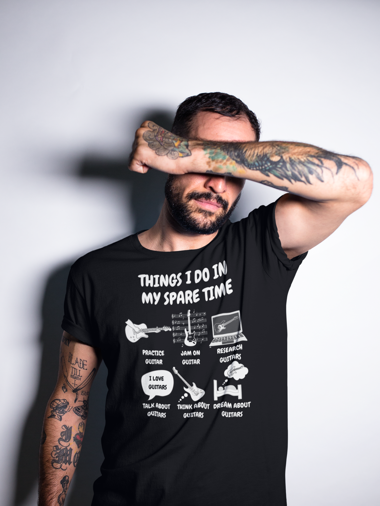 Things I Do in My Spare Time Guitar T-Shirt - Funny Guitarist Shirt