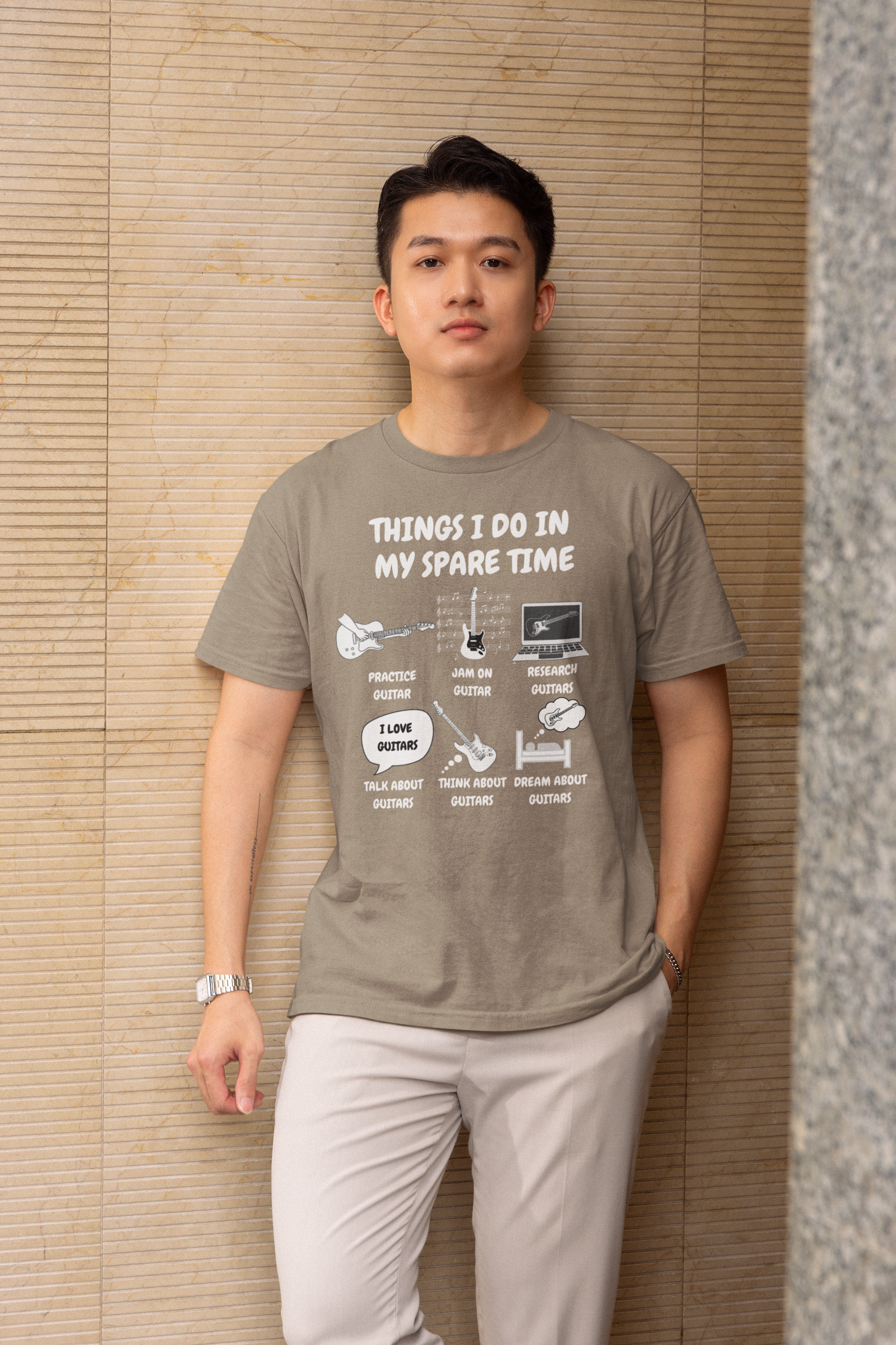Things I Do in My Spare Time Guitar T-Shirt - Funny Guitarist Shirt