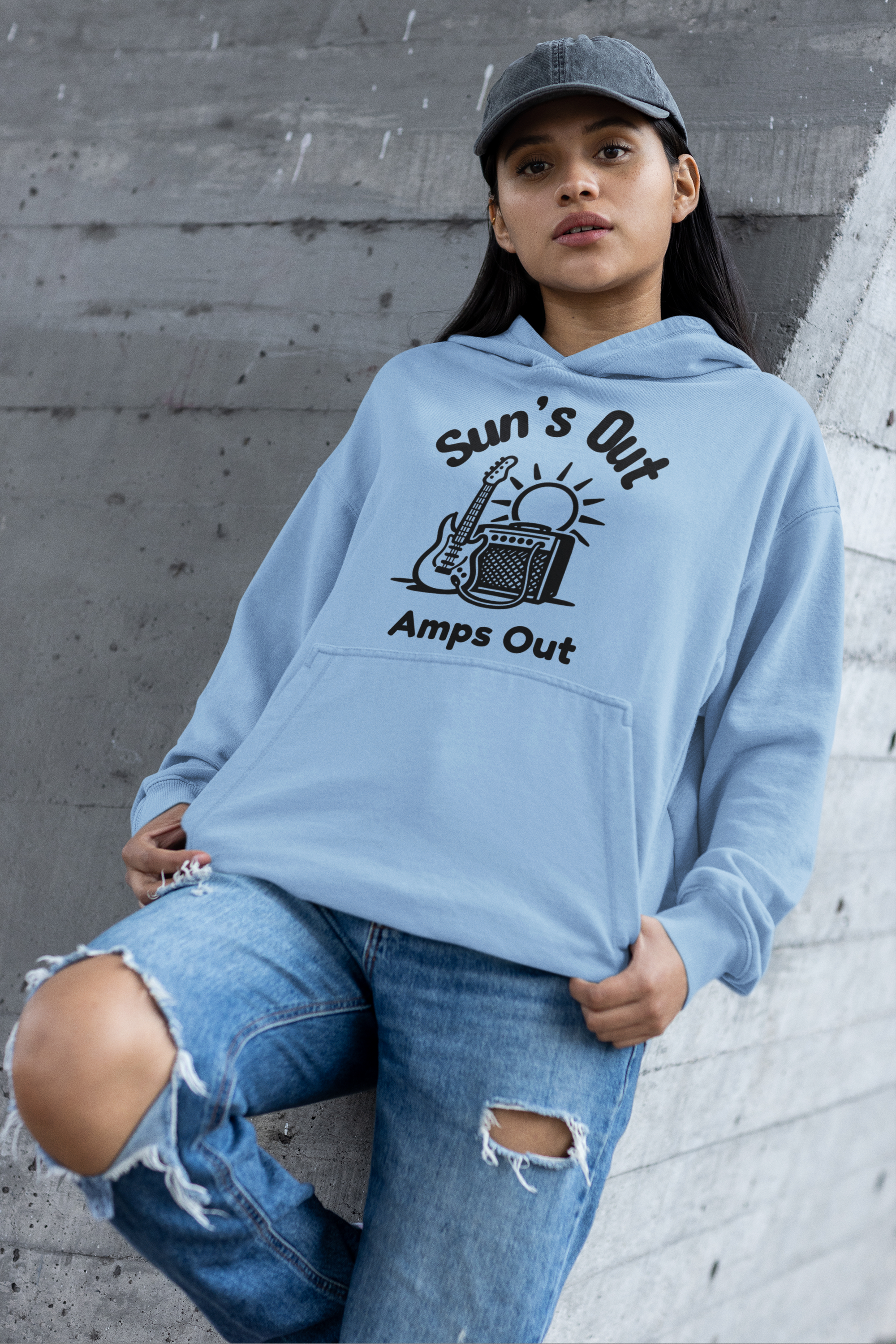 Sun’s Out Amps Out Hoodie - Funny Guitar and Live Music Hoodie