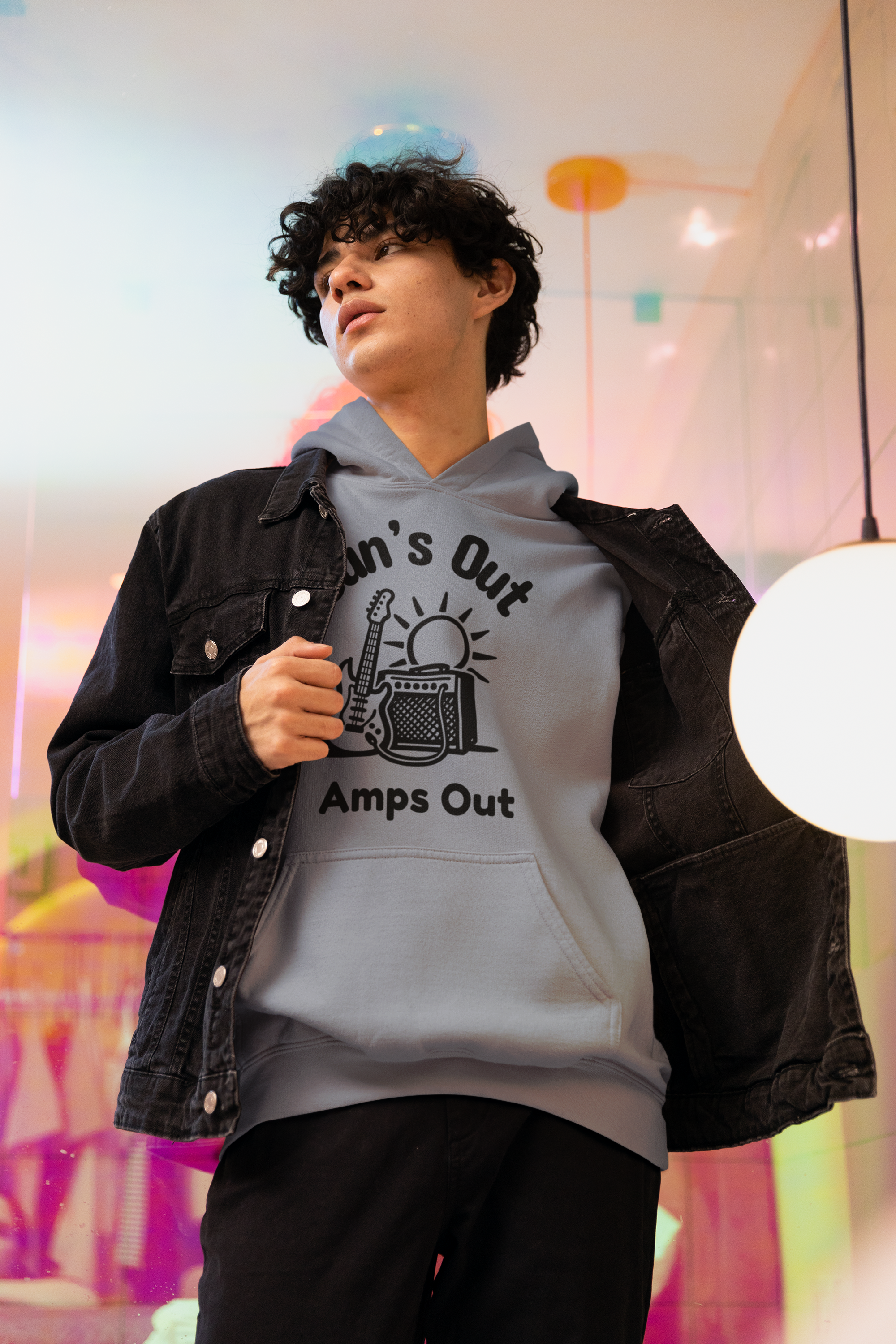 Sun’s Out Amps Out Hoodie - Funny Guitar and Live Music Hoodie