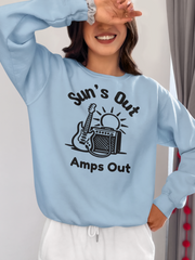 Sun’s Out Amps Out Sweatshirt - Funny Guitar and Live Music Sweater
