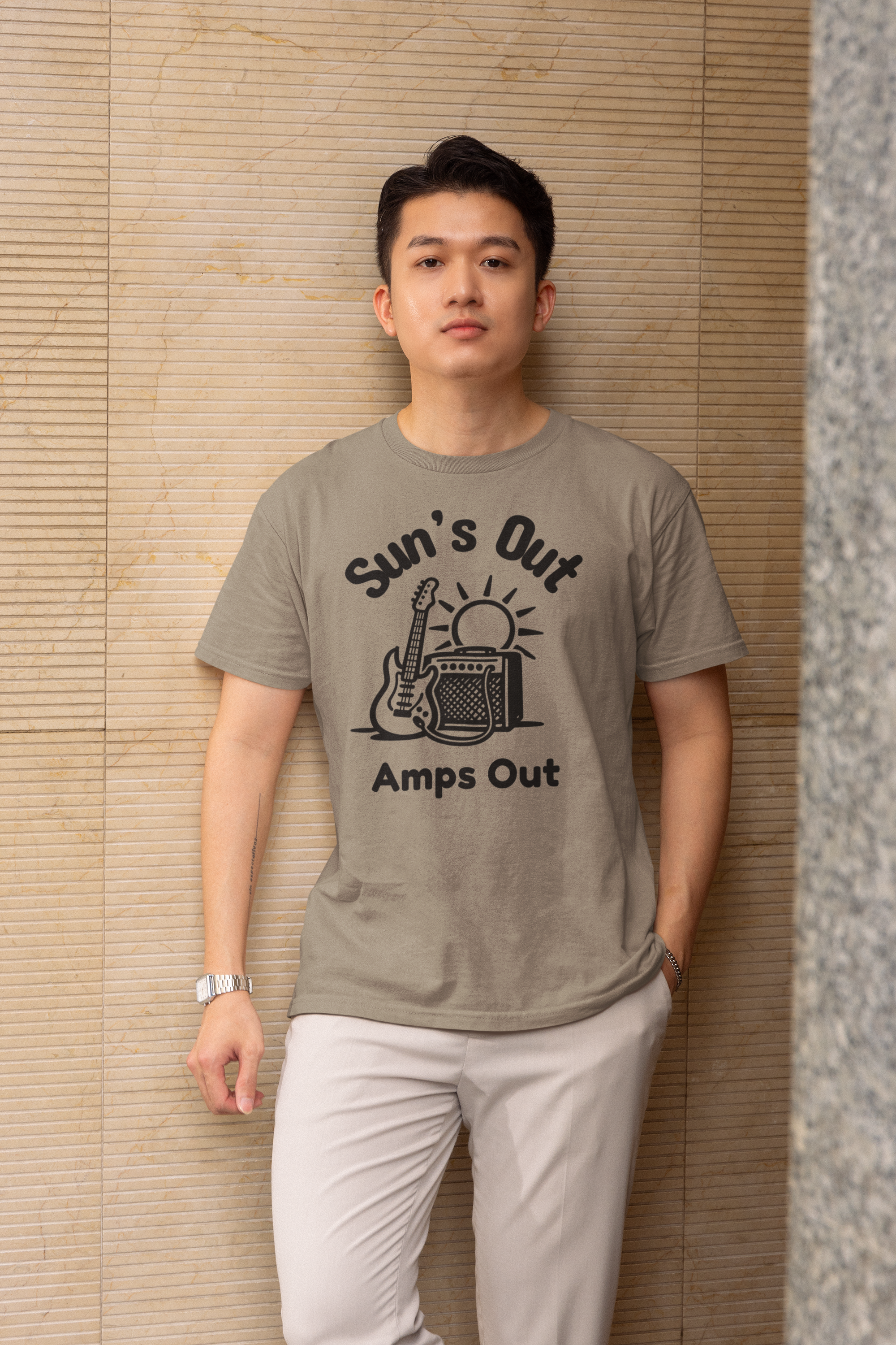 Sun’s Out Amps Out T-Shirt - Funny Guitar and Live Music Shirt